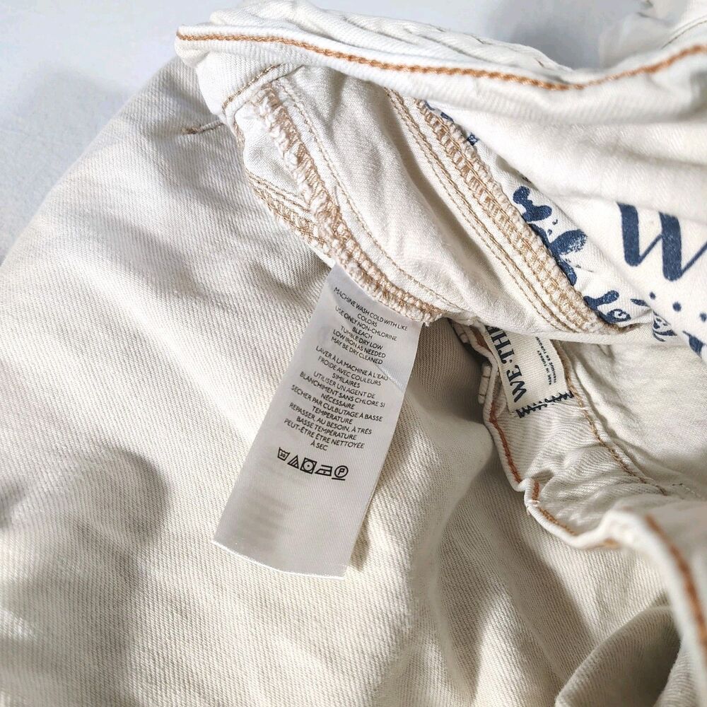 We The Free Women’s Jeans 32 Cream Milk Good Luck Mid-rise Barrel Baggy Loose - Picture 8 of 12